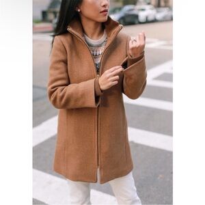 J.Crew Lodge Coat Italian Stadium Wool Heather Acorn